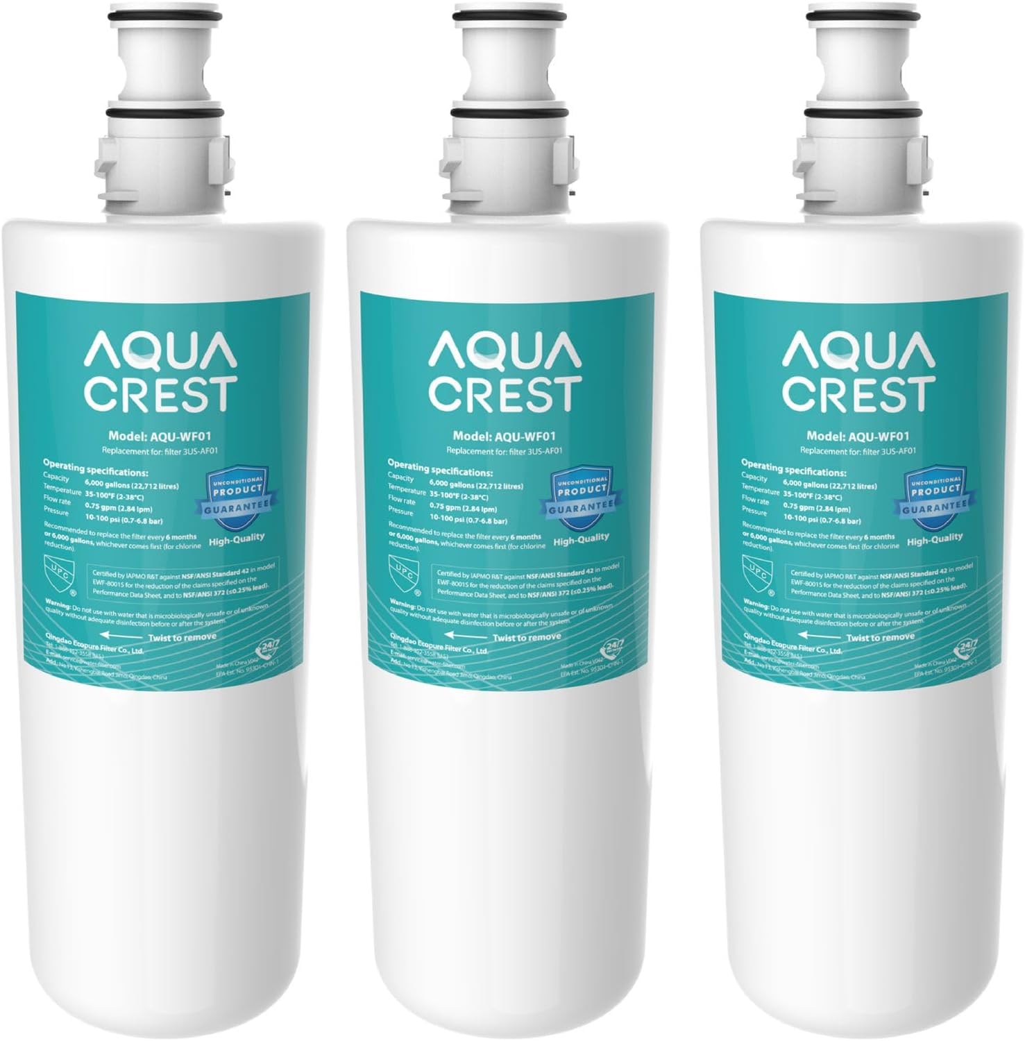AQUA CREST 3US-AF01 Under Sink Water Filter for Clean Water