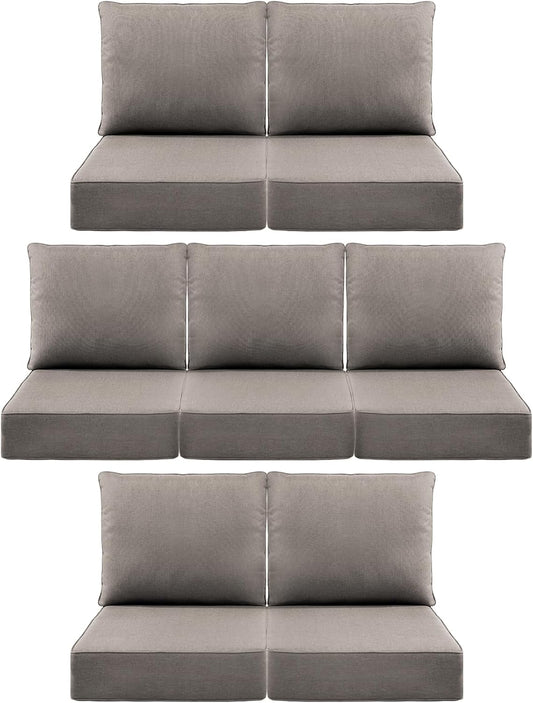 Luxury 6in Outdoor Cushions for Patio Furniture - Set of 7