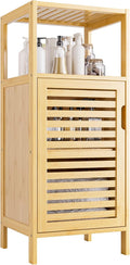 HITNET Bamboo Bathroom Cabinet Freestanding - Slim 4-Tier Storage