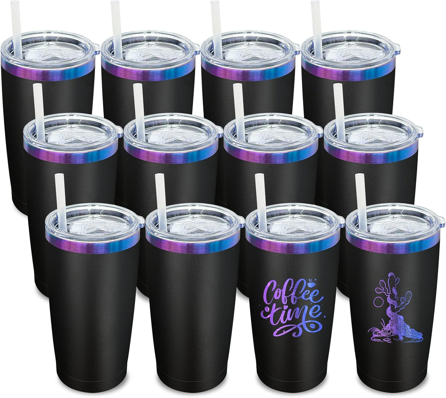 20 oz Stainless Steel Tumblers Bulk Pack for Hot and Cold Drinks