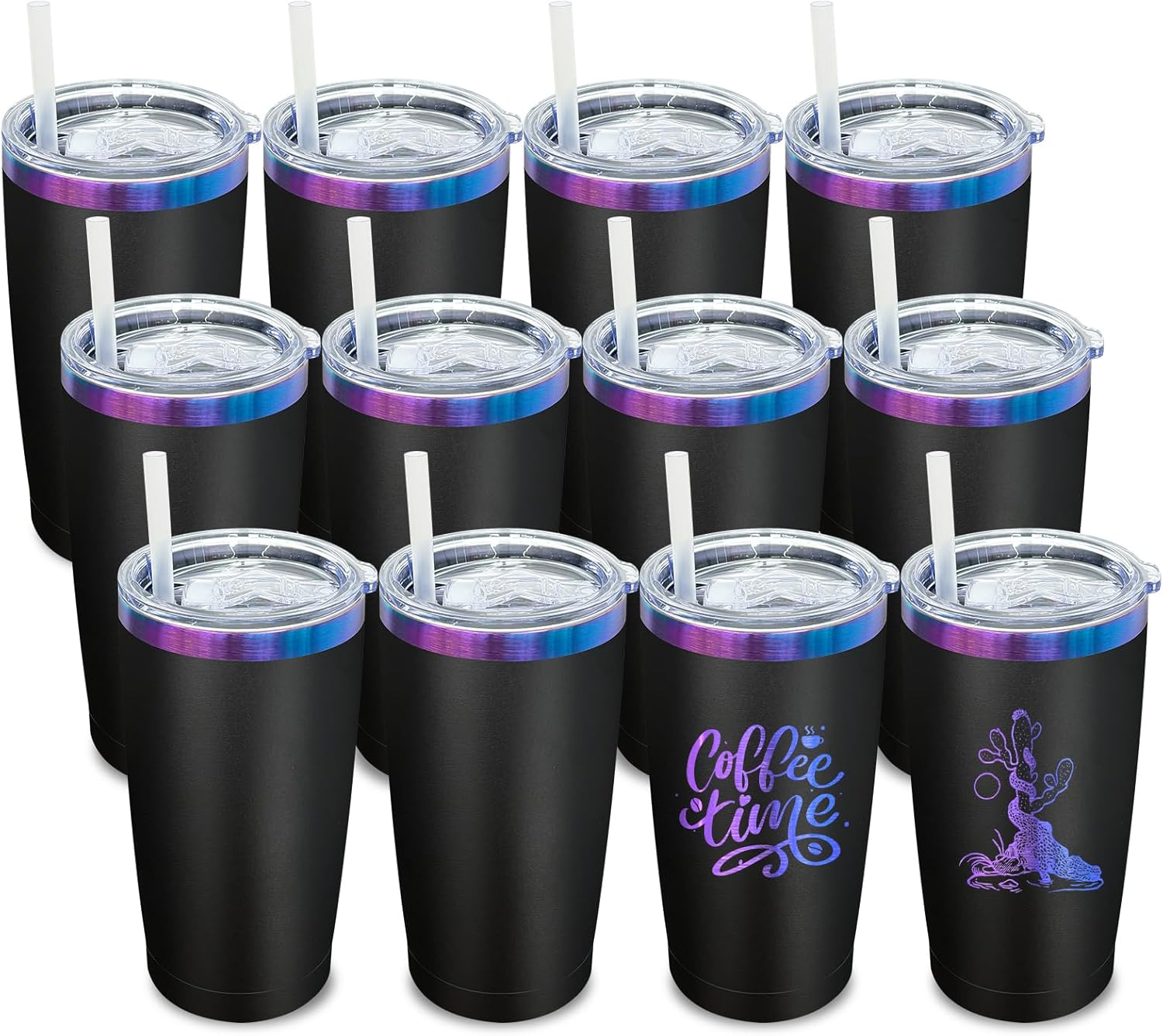 20 oz Stainless Steel Tumblers Bulk Pack for Hot and Cold Drinks