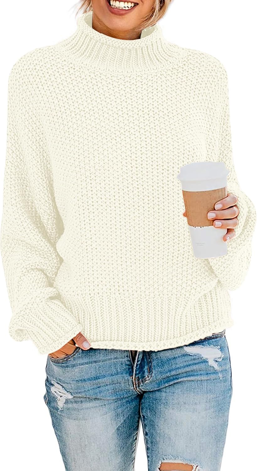 ZESICA Women's Turtleneck Oversized Chunky Knitted Sweater