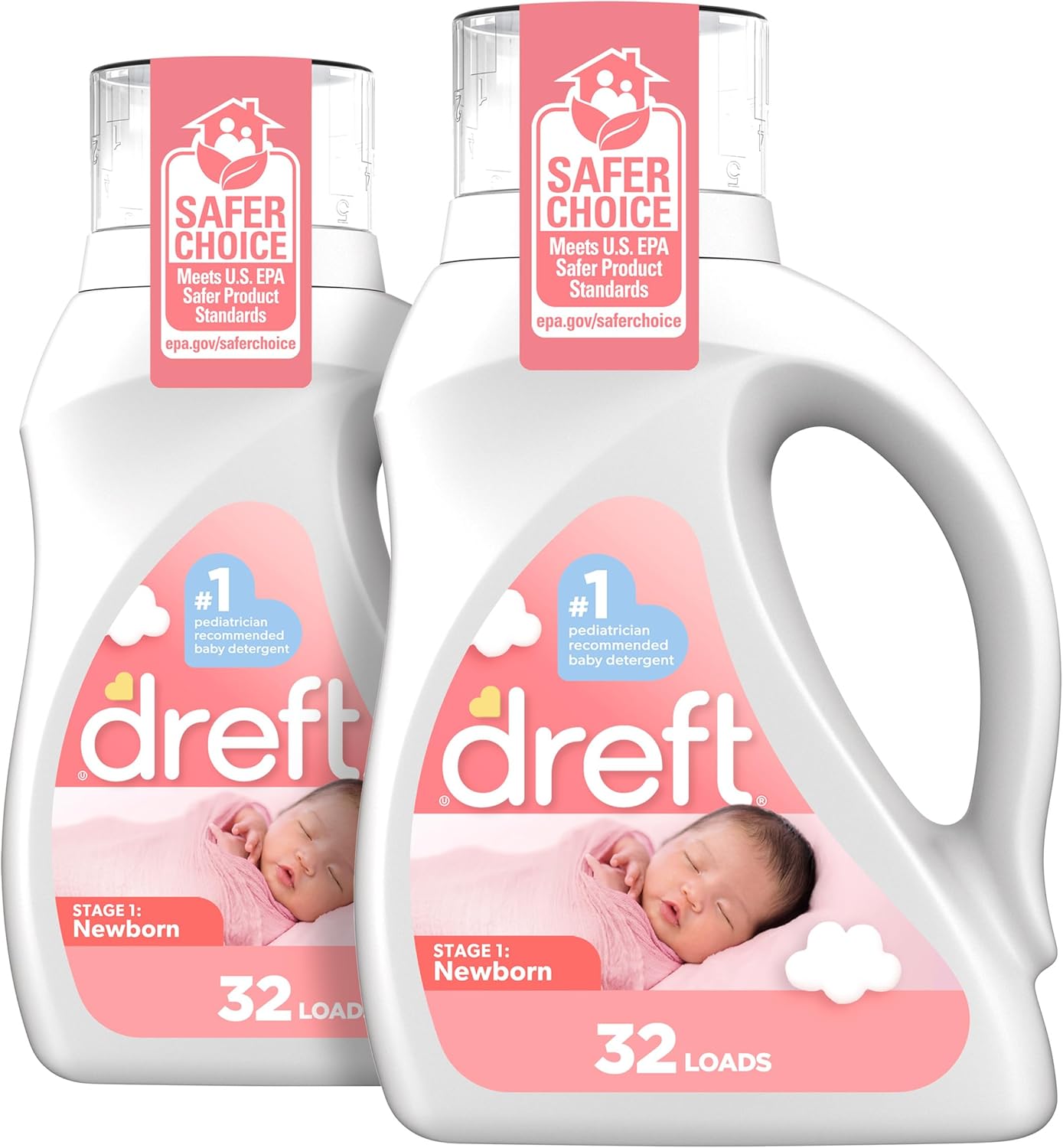 Dreft Baby Laundry Detergent 2-Pack - Gentle & HE Compatible