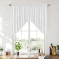 RYB HOME 2 Panels Valance 36 x 36 in - Light Filtering Linen Look