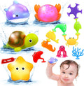 Whale Light Up Bath Toy Set - Mold-Free Silicone Sensory Fun
