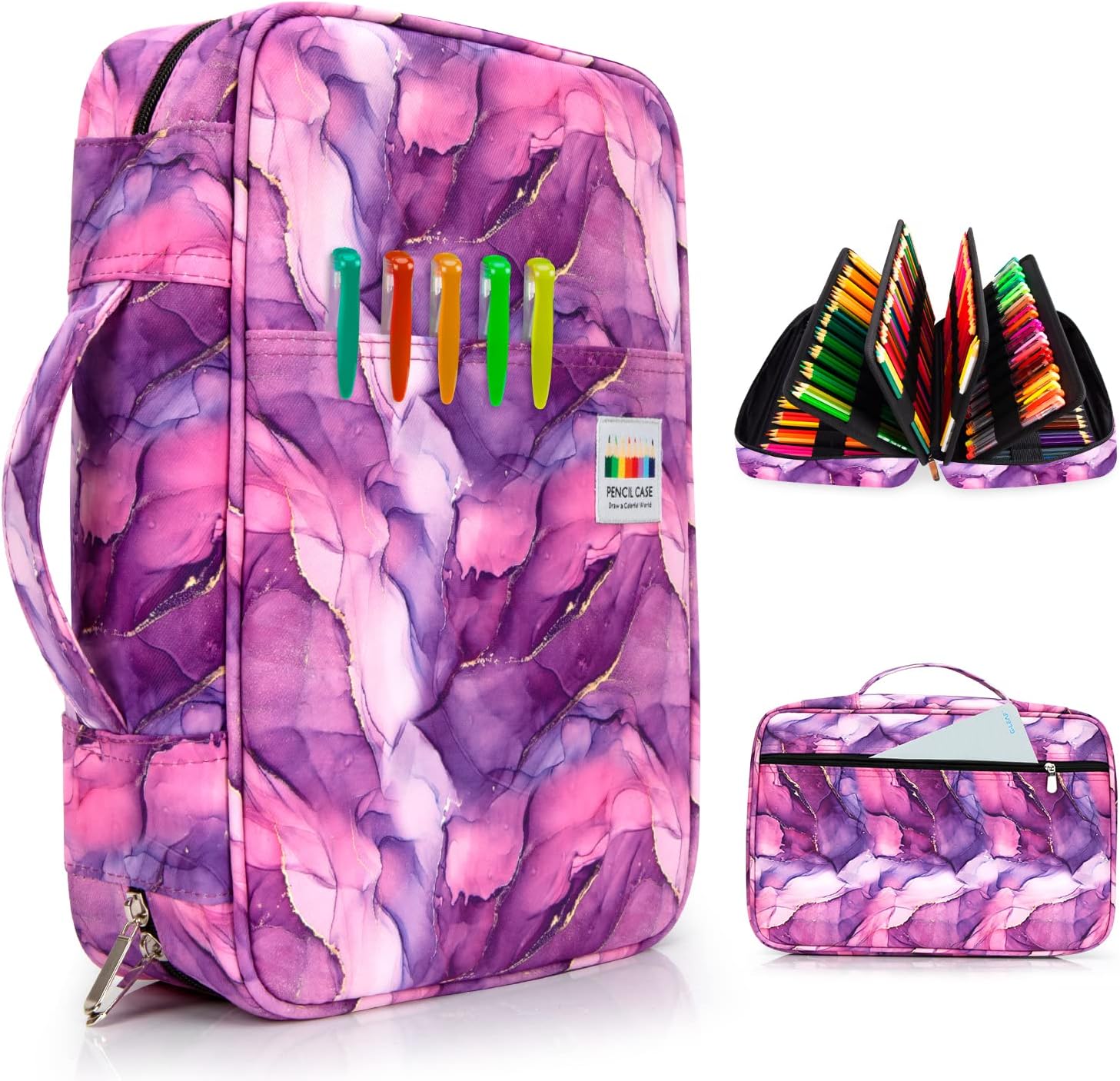 YOUSHARES 300 Slots Colored Pencil Bag - Large Capacity Organizer