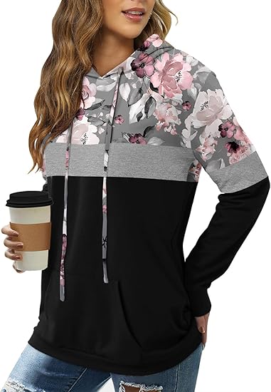 Angerella Hoodies for Women Camo Leopard Print Pullover Sweatshirt