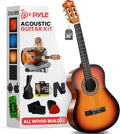 Pyle Beginner Acoustic Guitar Kit 36in 3/4 Junior Size - Starter Set