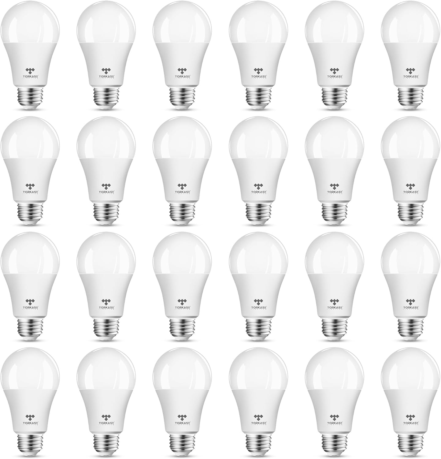 Torkase A19 LED Light Bulbs 80/100W Replacement, 24-Pack