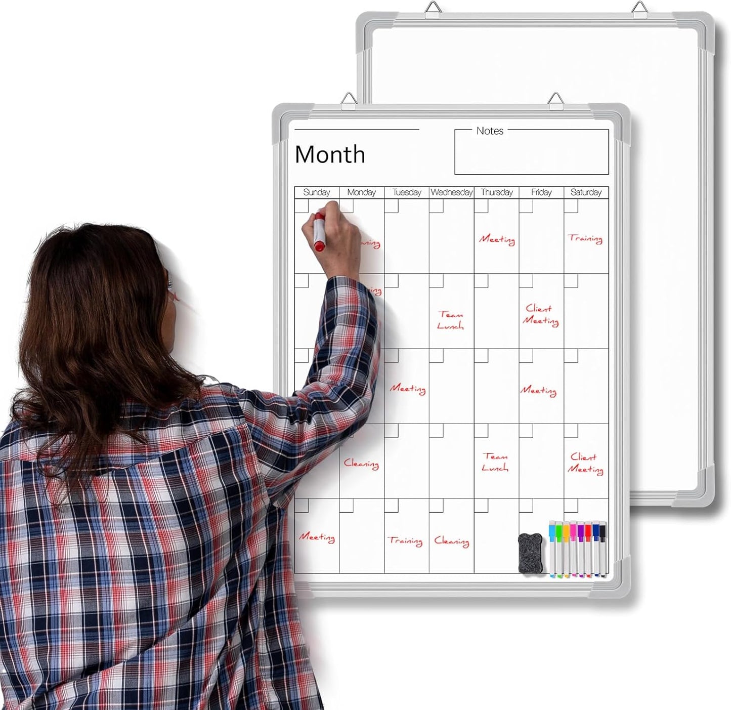 Magnetic Vertical Monthly Dry Erase Calendar for Wall Use