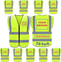 Custom Logo Safety Vest Class2 High Visibility Reflective Vest Vests