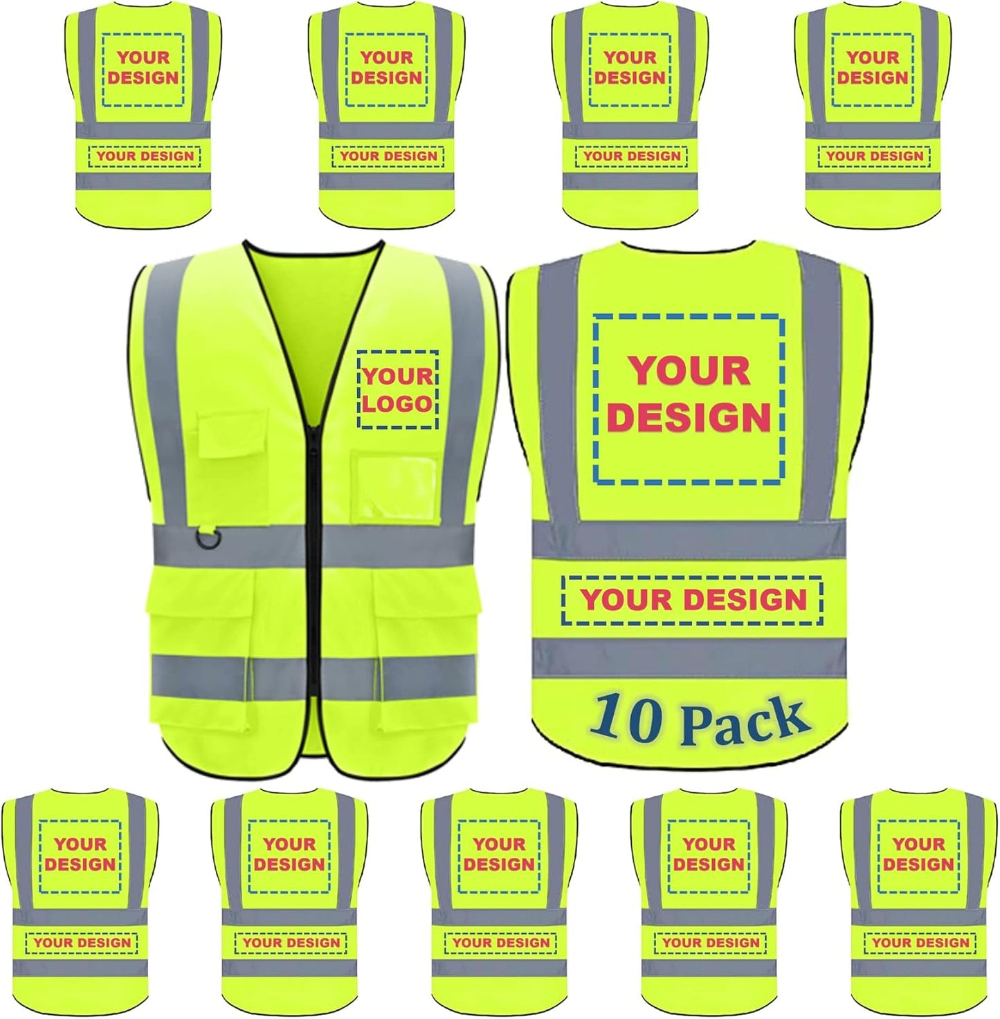 Custom Logo Safety Vest for High Visibility and Comfort