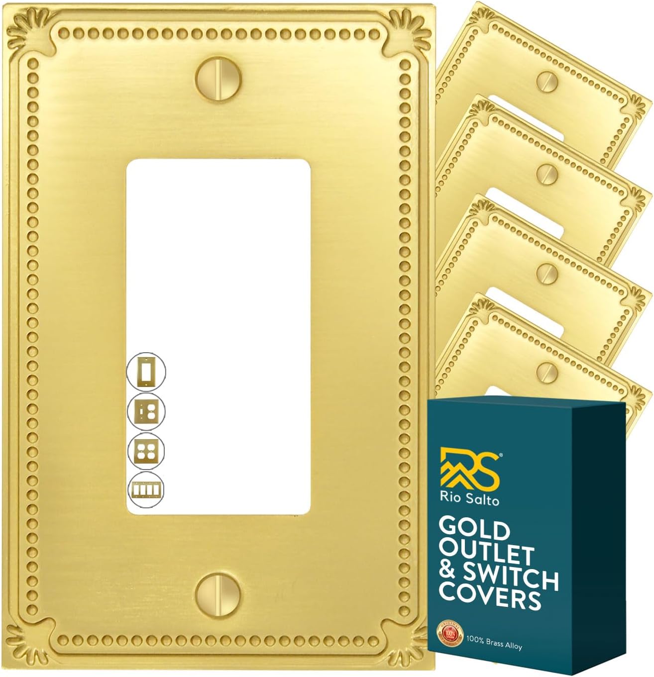 Rio Salto Vibrant Yellow Gold Rocker Light Switch Wall Plate