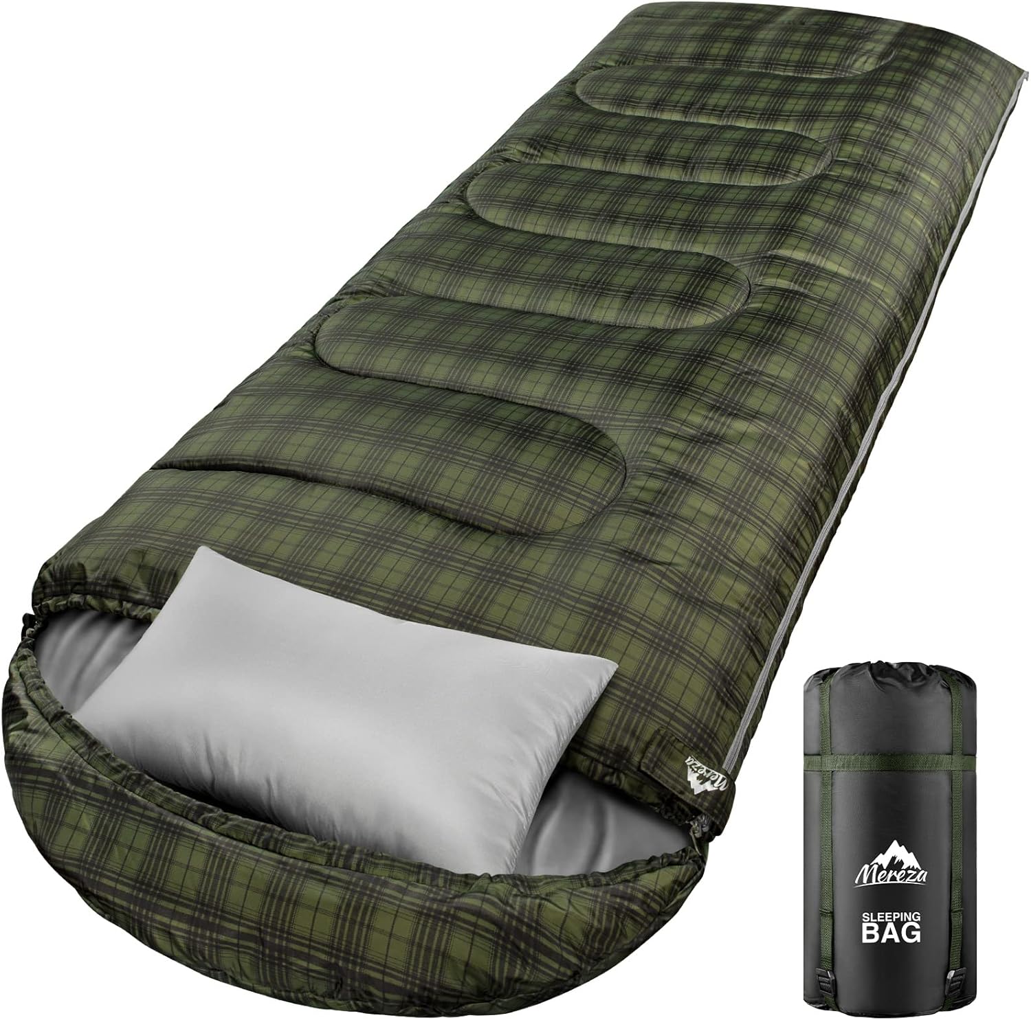 MEREZA 0 Degree Winter Sleeping Bag for Adults and Kids