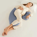 Pregnancy Pillow Dark Blue - Adjustable H-Shaped Cooling Support