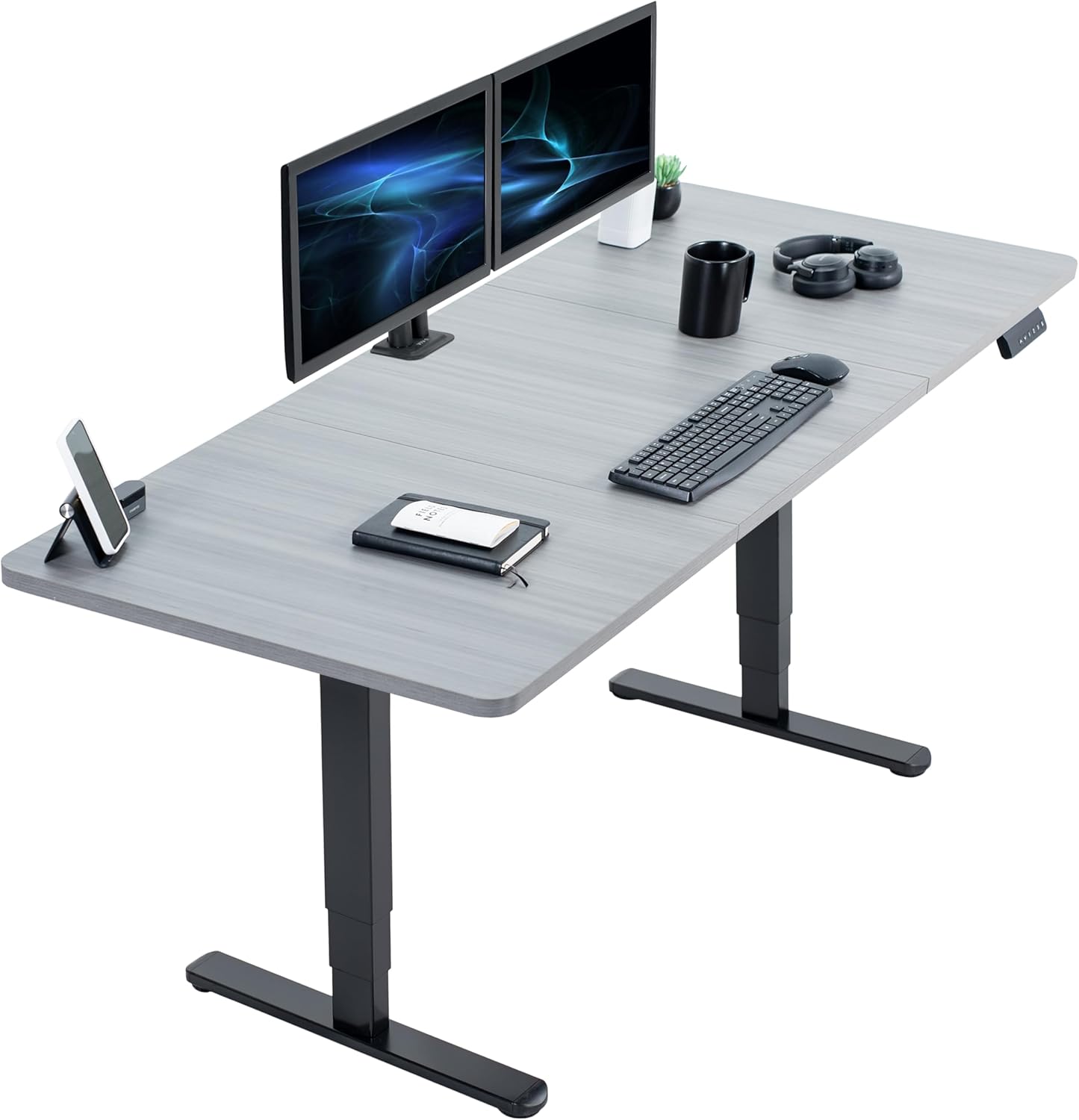 VIVO Electric Dual Motor Sit Stand Desk with Memory Height Adjustment