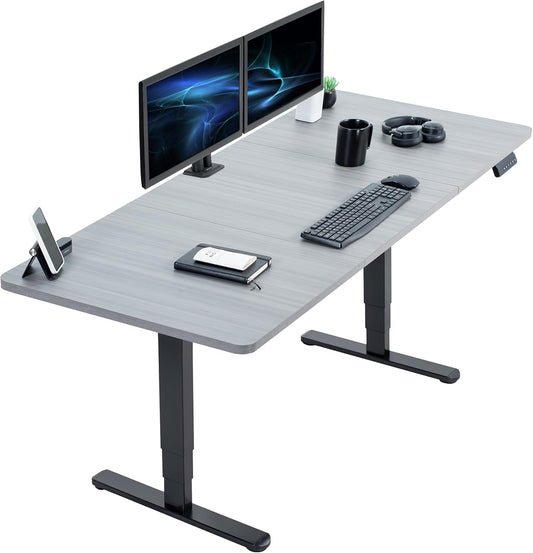 VIVO Electric Dual Motor Sit Stand Desk with Memory Height Adjustment