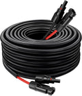 Solar Panel Extension Cable 10AWG 20FT - Durable Waterproof PV Wire