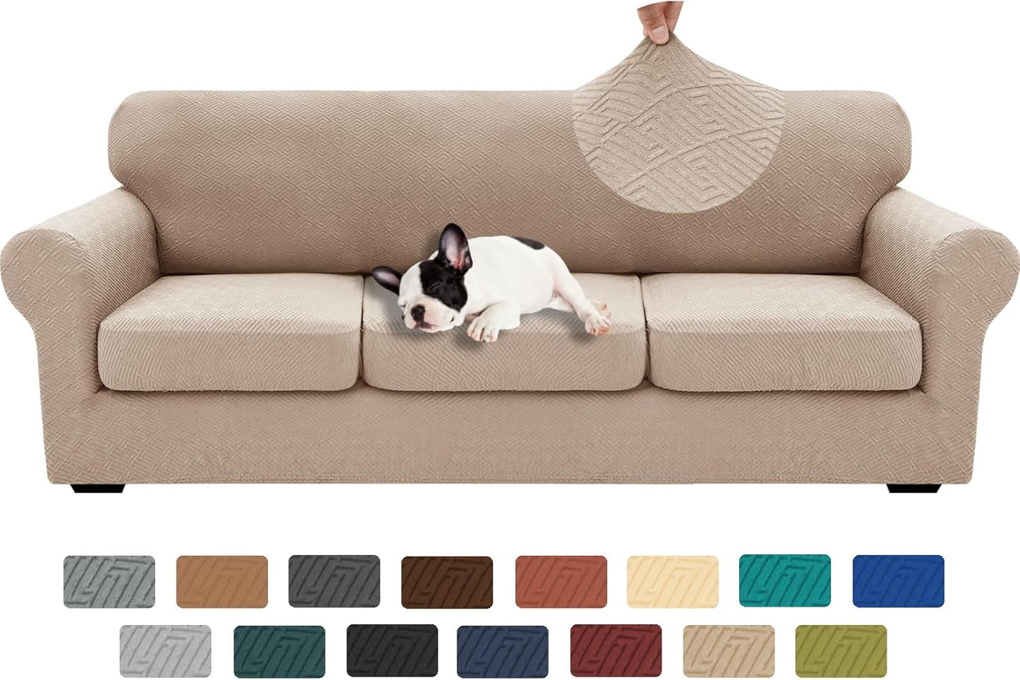 XINEAGE Extra Large Couch Covers for 3 Cushion Sofa Protection