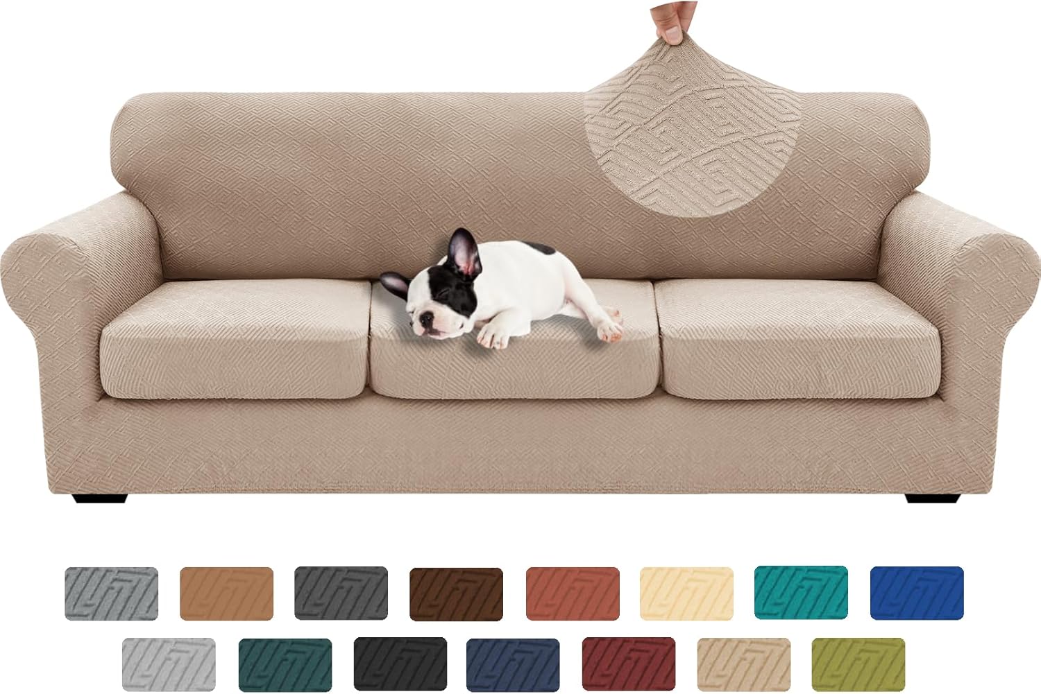 XINEAGE Extra Large Couch Covers for 3 Cushion Sofa Protection