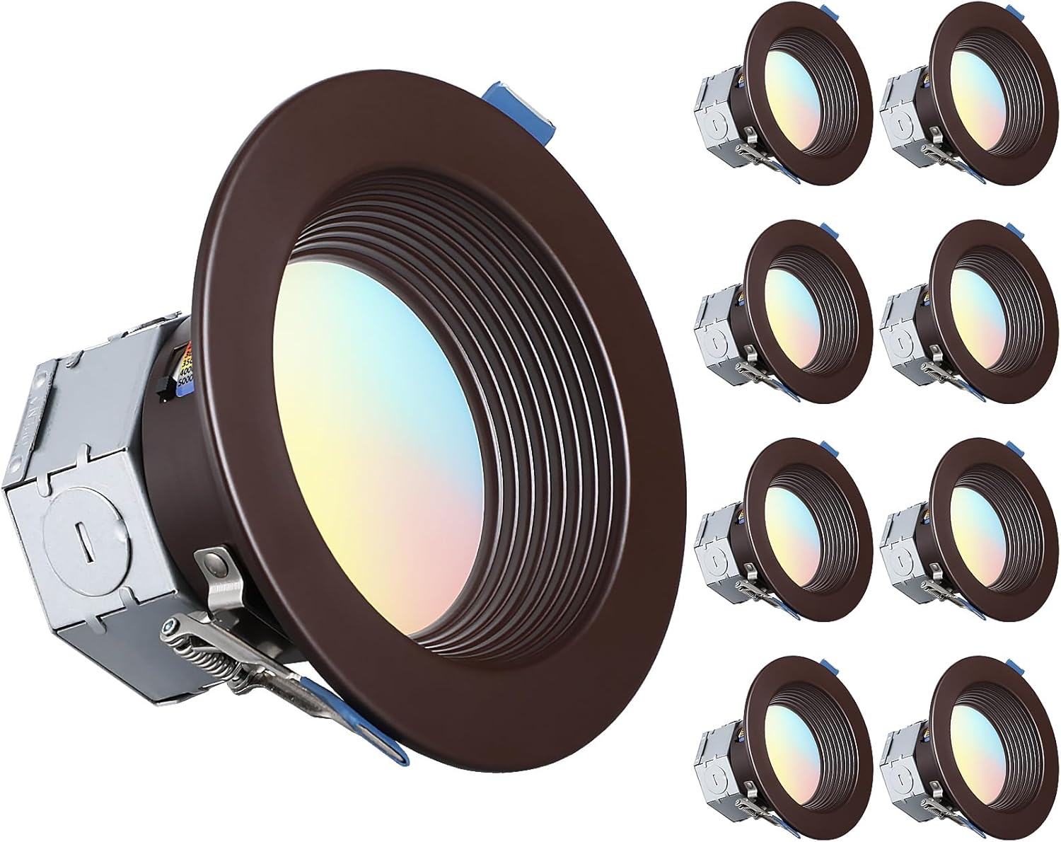 TORCHSTAR 8-Pack 4 Inch LED Recessed Lighting for Home Use