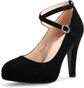 Women's Tracy Platform High Heels Closed Toe Pumps - Retro 4 in