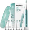 Aquasonic Vibe Series Ultra-Whitening Power Toothbrush - Mint Green