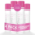 Aerogel Hairspray Pack of 4 - Strong Flexible Hold for Women and Men