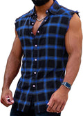 Men's Sleeveless Flannel Plaid Shirt Vest - Lightweight Breathable Fit