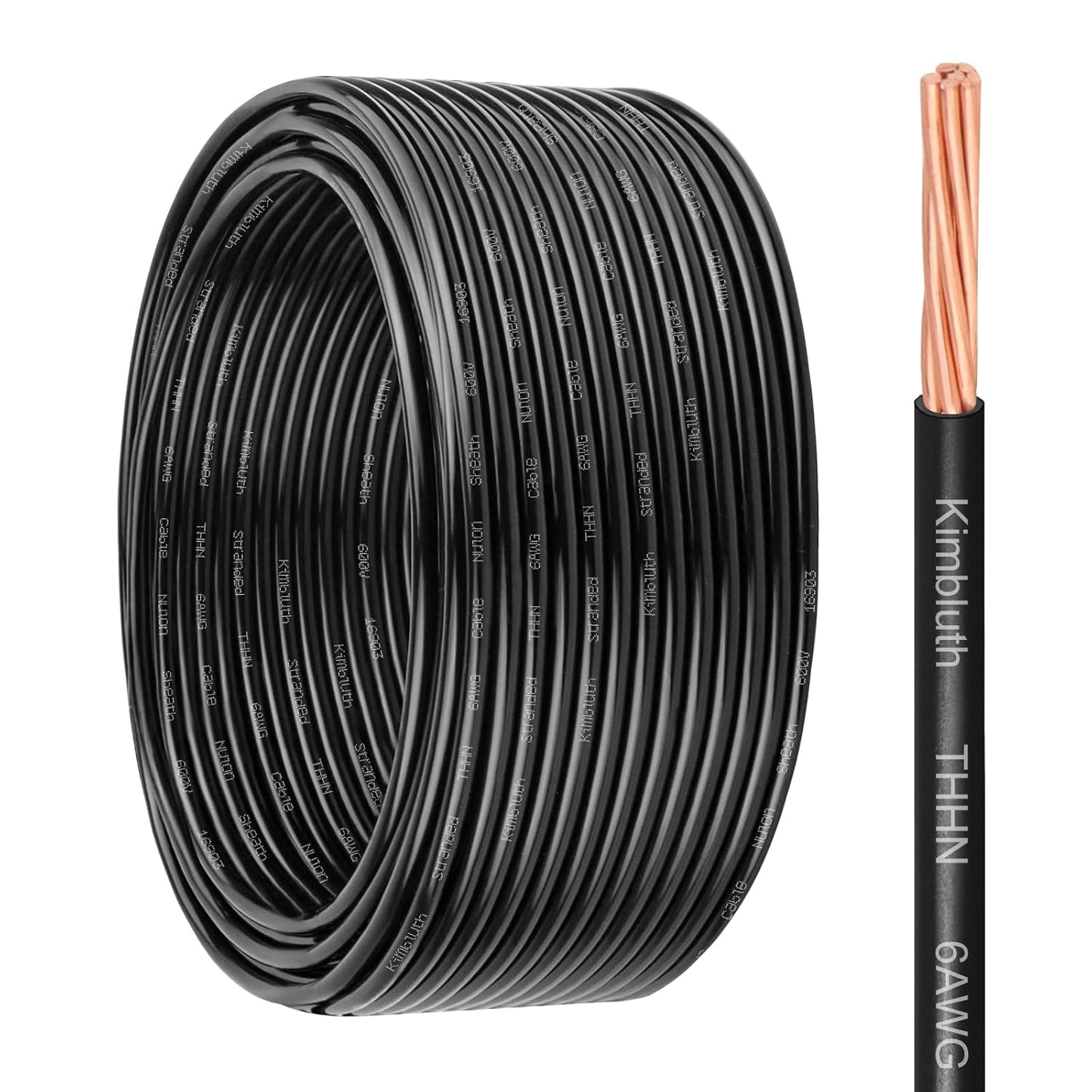 THHN Wire 6 Gauge 25 FT Stranded Copper Wire for Various Uses
