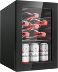 Compact Beverage Refrigerator for Beer and Wine with Glass Door