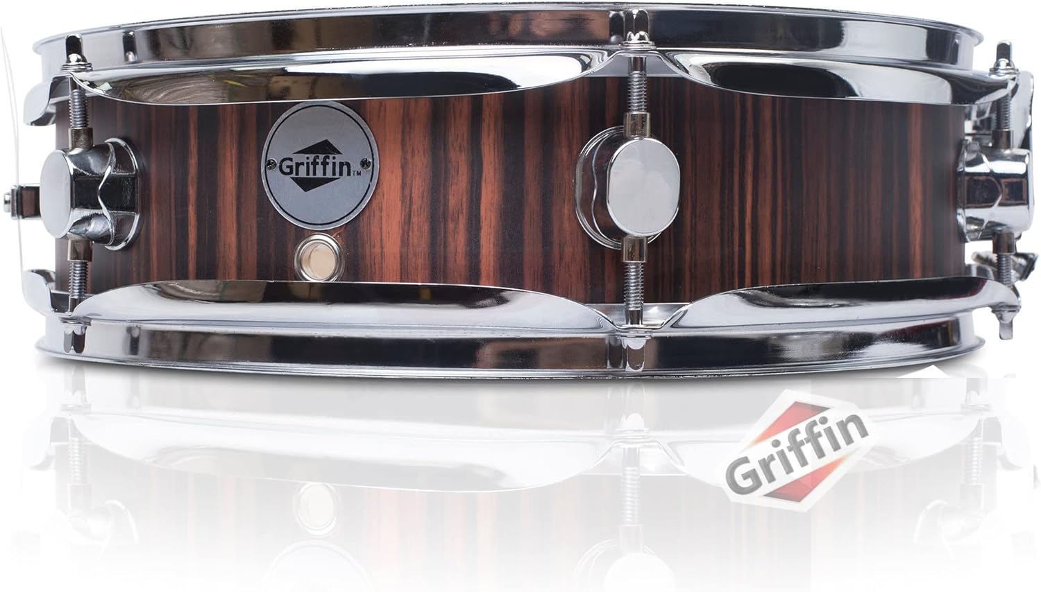 GRIFFIN 13x3.5 Piccolo Snare Drum with Black Hickory Finish