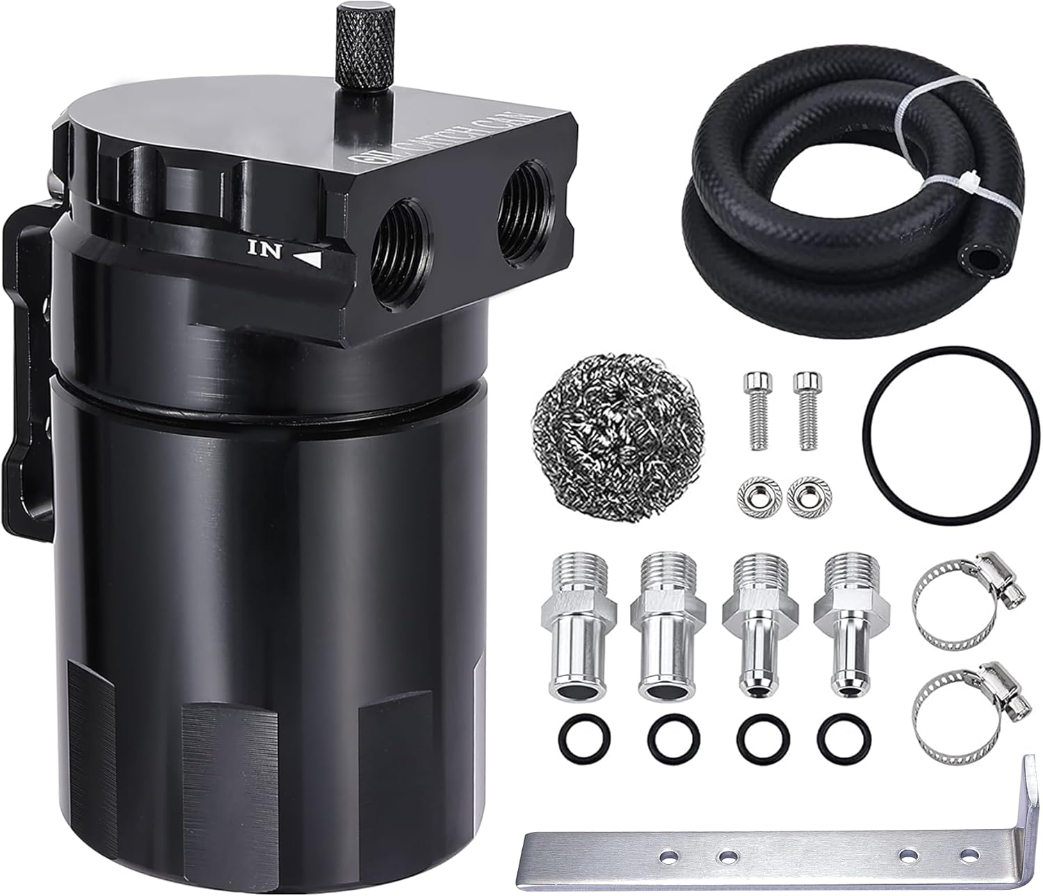 Universal Baffled Oil Catch Can Kit for PCV System Efficiency