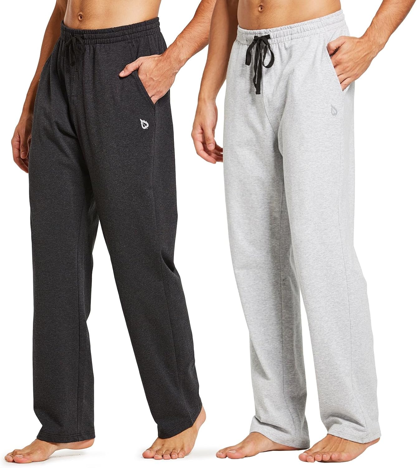 Baleaf Men's Cotton Yoga Sweatpants for Comfort and Style