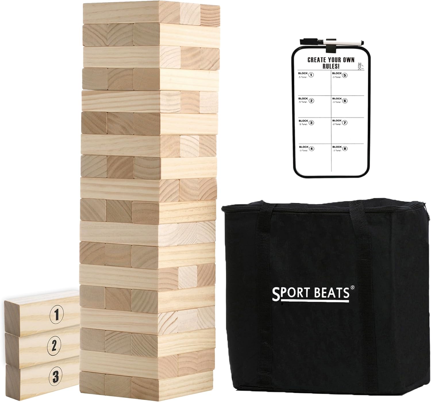 Outdoor Games Large Tower Stacking Game for Backyard Fun
