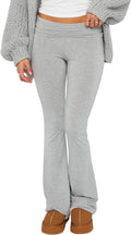 Flare Skinny Yoga Pants Fold Over Leggings - Slim Fit Flare