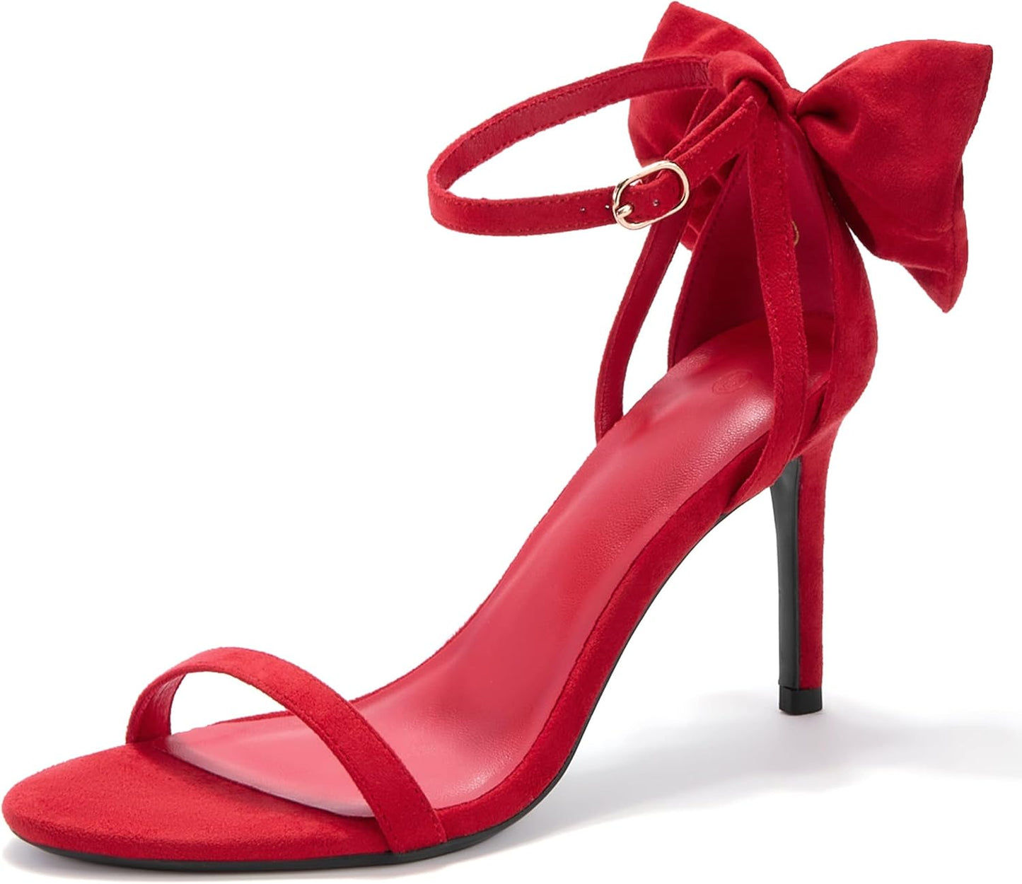 Coutgo Womens Ankle Strap High Heels Open Toe Stiletto Sandals