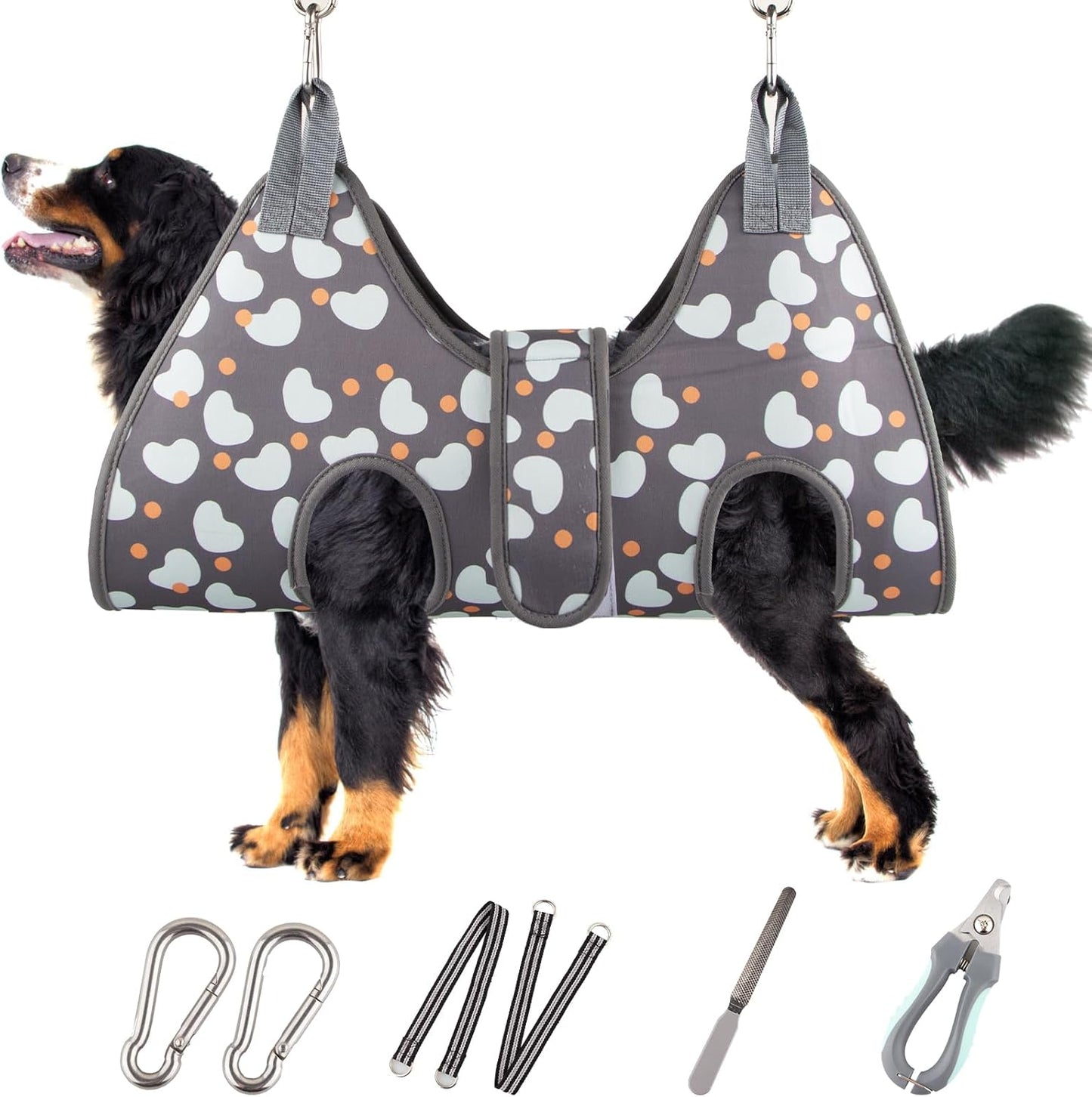 Dog Grooming Hammock for XXL Dogs with Nail Clippers Included