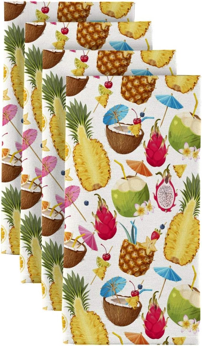Stylish Fruit Martinis Napkins - Set of 12 - 18x18