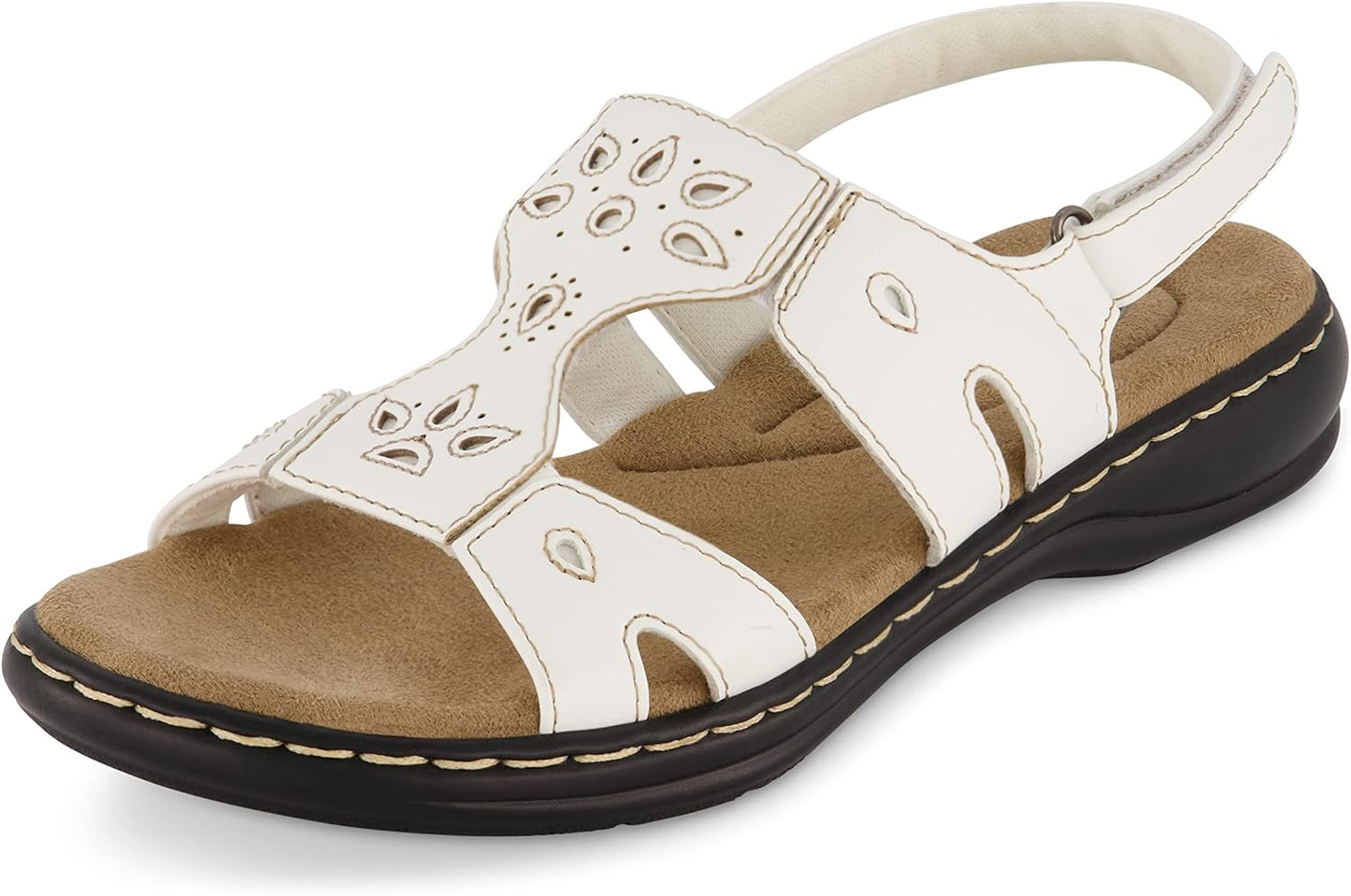 CUSHIONAIRE Women's Briar Comfort Sandal with Comfort Foam