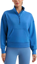 Cozy Half Zip Sweatshirt for Women by CRZ YOGA in SoftAura Style