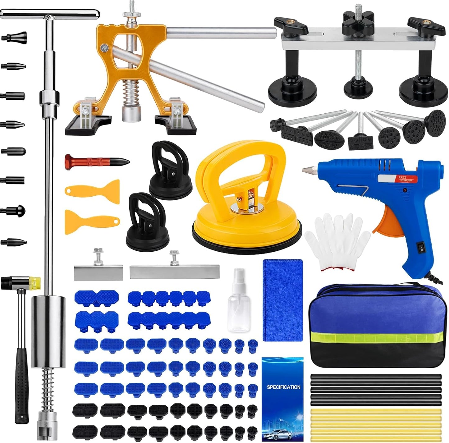 Professional Car Dent Puller Hail Remover Kit for DIY Repairs