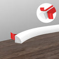 Flexible Quarter Round Molding Trim Self Adhesive Wall Trim - Clean
