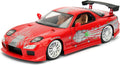Jada Toys 1/24 Scale Red Mazda Rx-7 Die-Cast - Authentic Detailing!