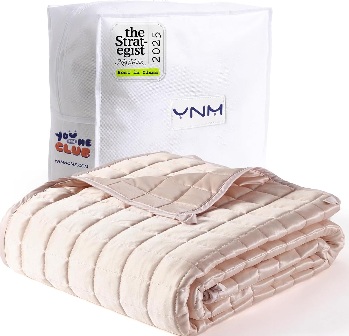 YnM Cooling Weighted Blanket for Hot Sleepers, 15lbs Comforter