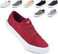 Women's Stylish Slip On Canvas Sneakers - Comfortable Casual Walking