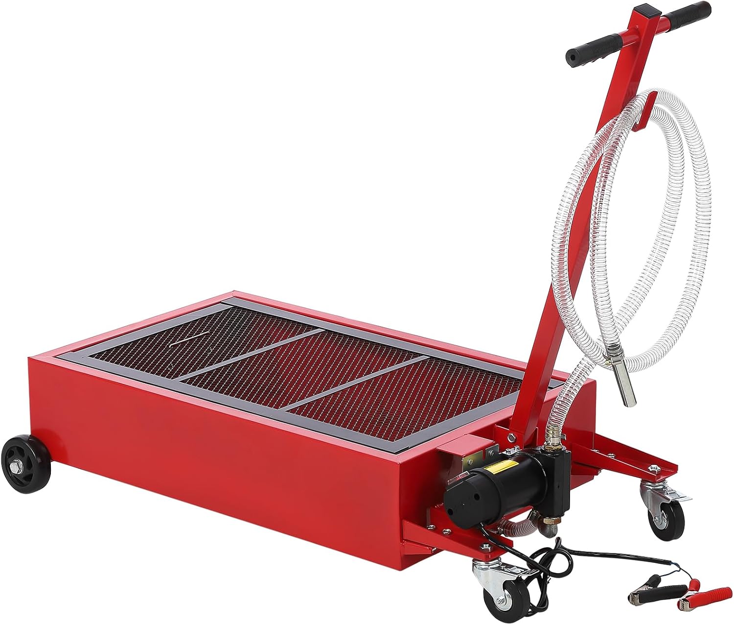 20 Gallon Oil Drain Pan with Electric Pump for Easy Oil Changes