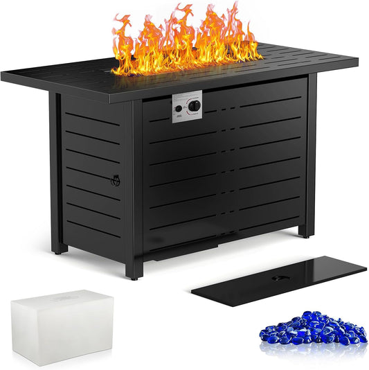 Xbeauty 42 in Propane Fire Pit Table for Outdoor Gatherings