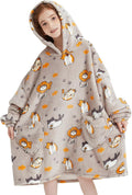 Fiosnow Oversize Cat Blanket Hoodie - Cozy Wearable Comfort!