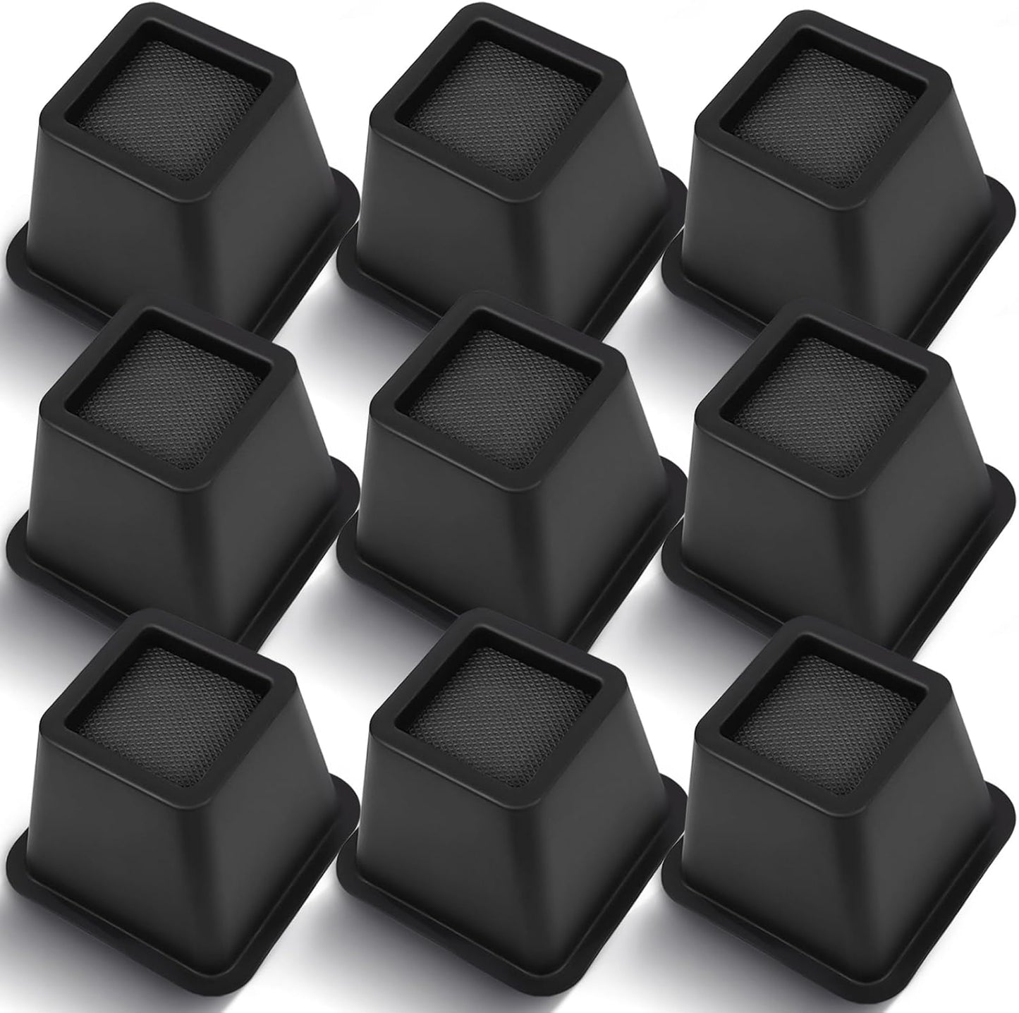 Heavy-Duty Bed Risers for Furniture Height Adjustment and Storage